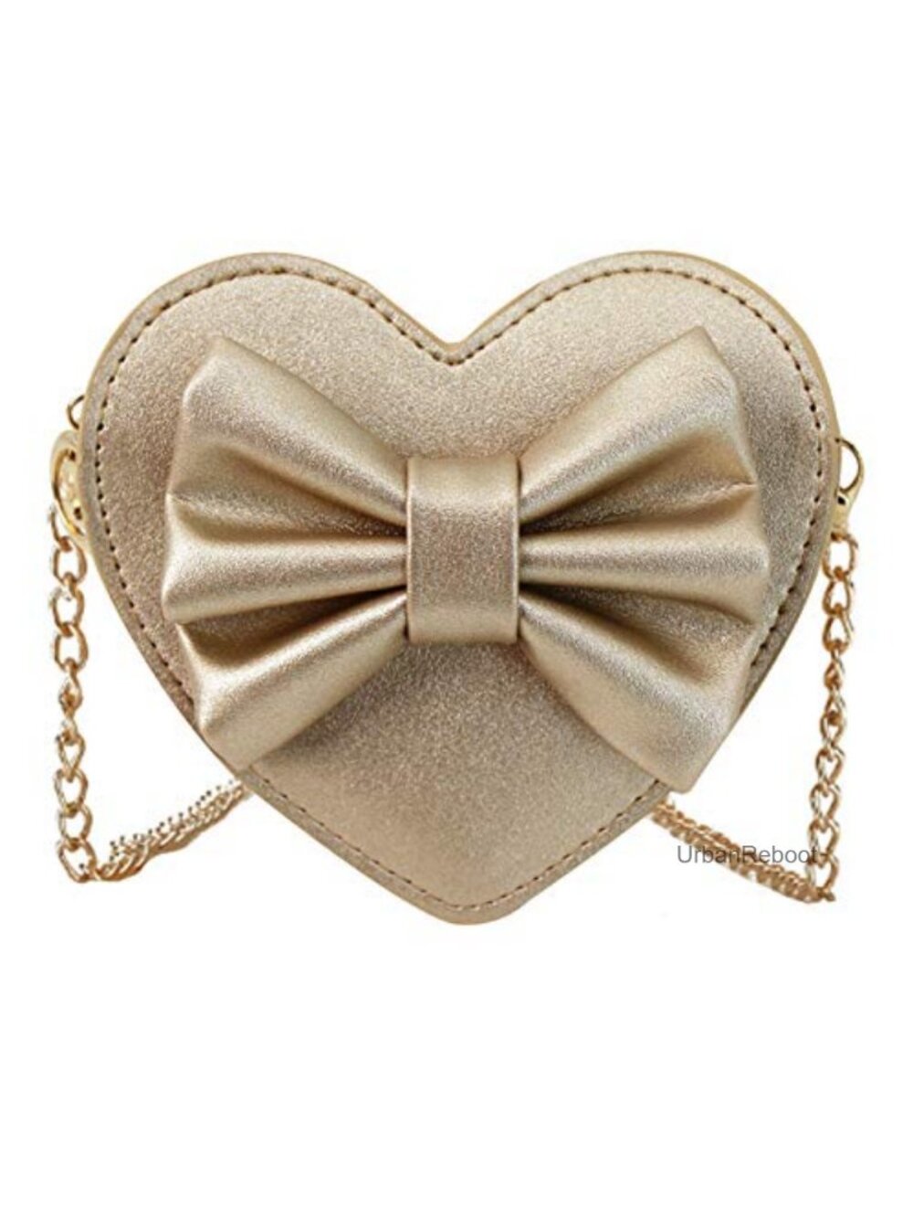 Girls Bowknot Heart Shape Mini Crossbody Purse Wallet
